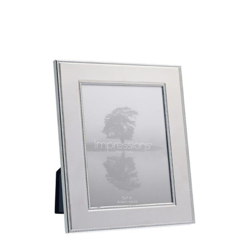 Der edle Fotorahmen mit Perlrand Silber 13 x 18 cm