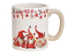 Preview: XL Keramikbecher mit Weihnachtswichtel Dekor, auch im 2 er Set erhältlich