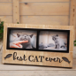 Preview: Doppelbilderrahmen CAT  mit Beleuchtung für Katze, beleuchteter Fotorahmen