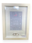 Preview: Fotorahmen MDF mit Silber Ringen und Passepartout 10 x 15 cm