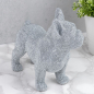 Preview: Stehende Bulldogge Metallic Finish - Hundefigur aus der Luxus Living Serie
