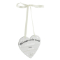 Preview: Türschild Herz mit Babydaten, Wandschild in Herzform für Babys - Welcome to the world - incl. Gravur