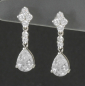 Preview: Ohrhänger in Tropfenform mit Strass und Zirkonia  - Echt Silber 925