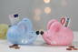 Preview: Keramik Spardose Maus mit Aufschrift Baby - Ein paar Mäuse zur Geburt eines Jungen - Hellblau - Taufgeschenk