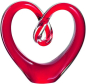 Preview: Leonardo SKULPTUR HERZ EMOZIONE - Glasskulptur Heart rot