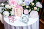 Preview: Geschenkset zur Taufe für Mädchen - Rosa - Taufengel und Armband