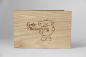 Preview: Wunschkarte aus Holz "Gute Besserung", Holzgrußkarte faltbar