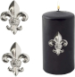 Preview: 2tlg. Set Kerzendeko Lilie aus Metall, Metallstecker Lilie, Kerzenstecker, Kerzenpin 6,5 cm