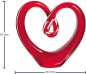 Preview: Leonardo SKULPTUR HERZ EMOZIONE - Glasskulptur Heart rot