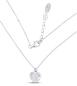 Preview: Lovebird Collier mit Zirkonia Herz echt Silber 925 rhodiniert