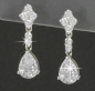 Preview: Ohrhänger in Tropfenform mit Strass und Zirkonia  - Echt Silber 925