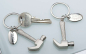 Preview: Gilde Schlüsselanhänger Du bist der Hammer - Metall Hammer am Schlüsselring