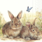 Preview: IHR Cocktail Servietten Bunny and Clyde, Osterservietten 25x25 cm!