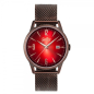 Preview: Sixties Rainbow - Braun Rot - Armbanduhr Unisex - Quarzuhr mit Gravur