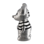 Preview: Die massive Spardose Piratenmaus in Zinn-Finish Höhe 16,5 cm