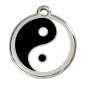 Preview: Tiermarke Edelstahl von Red Dingo - Tieranhänger Ying Yang Gr.M-  incl. Gravur