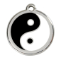 Preview: Tiermarke Edelstahl von Red Dingo - Tieranhänger Ying Yang Gr.M-  incl. Gravur