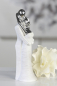 Preview: Die moderne Figur Liebespaar weiß / silber - Tolles Geschenk zur Verlobung oder Hochzeit - Statue Liebespaar