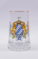Preview: Sternbodenseidel 0,4 l ? Klarglas mit Bayernwappen & Goldrand