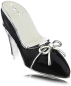 Preview: Die versilberte High Heel Stöckelschuh in Schwarz als Schmuckdose!