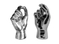 Preview: Keramik Vase Hand in Silber, die besondere Dekorationsvase