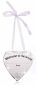 Preview: Türschild Herz mit Babydaten, Wandschild in Herzform für Babys - Welcome to the world - incl. Gravur