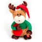 Preview: Rudolf das niedliche Rentier pfeifft Jingle Bells und wünscht frohe Weihachten
