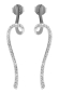 Preview: Lange, spiralförmige Ohrstecker mit Zirkonia Echt Silber 925