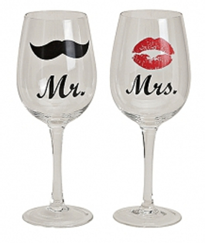 Weingläser im Set Mr. & Mrs. - Gläserset zur Hochzeit