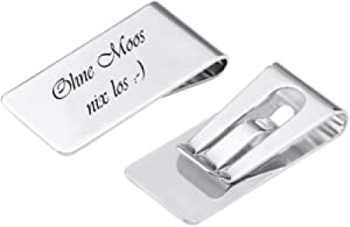 Preview: Die edle Geldscheinklammer glatt poliert - Versilbert