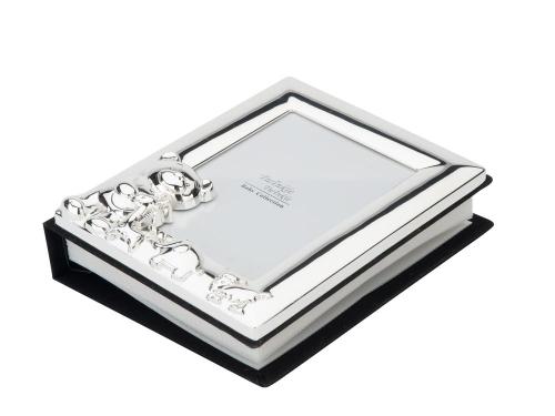 Fotoalbum Bärchen mit Fotorahmen Silber - Bilderalbum Twinkle Versilbert