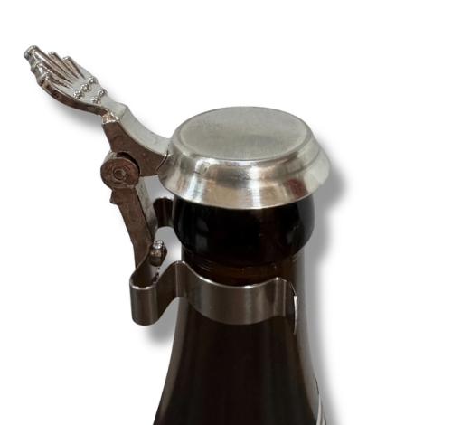 Preview: Bierflaschenverschluß flach - Zinndeckel - Gravurfähig