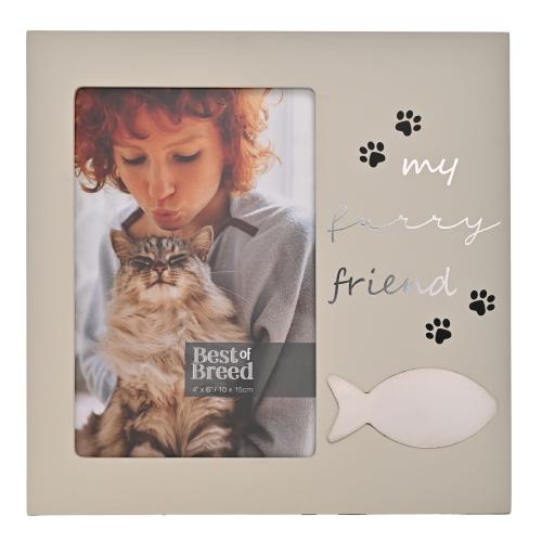 Bilderrahmen Katze My Furry Friend mit Pfotenabdruck 10 x 15 cm, Gravurfähig