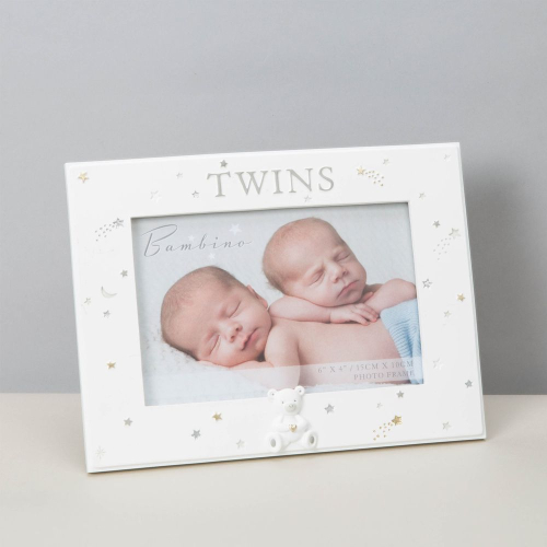 Bilderrahmen Twins - Bilderrahmen Zwilling mit Bärchen und Sternen