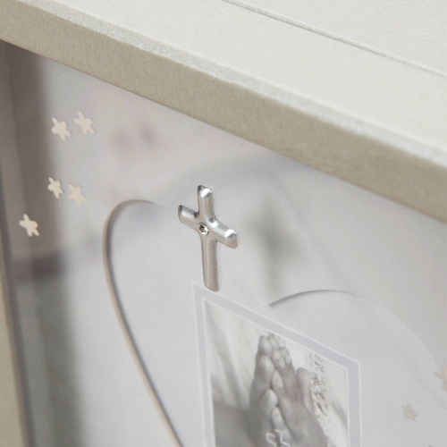 Preview: Aufbewahrungsbox für Erinnerungsstücke zur Kommunion mit Fotorahmen - Gravurfähig