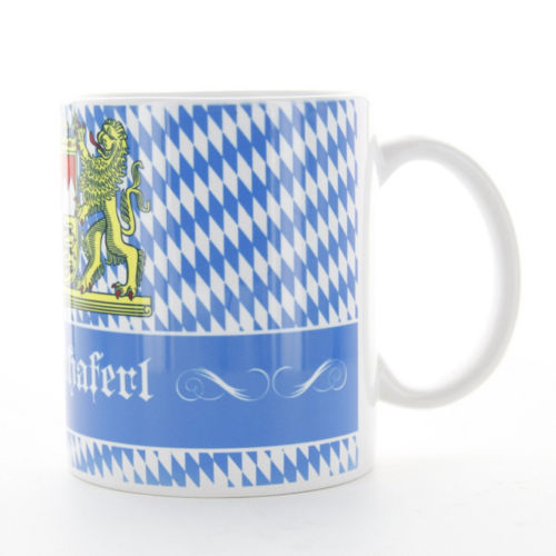 Preview: Bayerisches Kaffeehaferl mit Aufdruck - Gscheidhaferl !