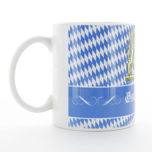 Preview: Bayerisches Kaffeehaferl mit Aufdruck - Gscheidhaferl !