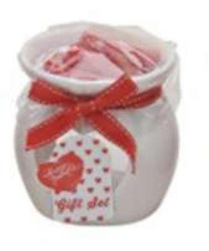 Niedliche Duftlampe "Von Herzen" incl. 3  Duftherzen in Rot oder Weiß - Duftstövchen, Aromalampe