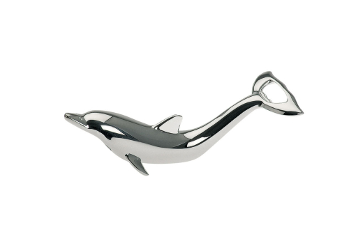 Der versilberte Flaschenöffner Delphin - Kapselheber Versilbert