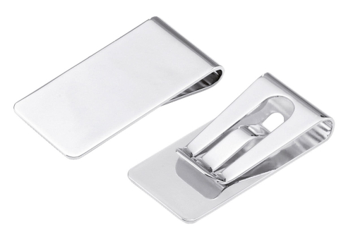 Die edle Geldscheinklammer glatt poliert - Versilbert