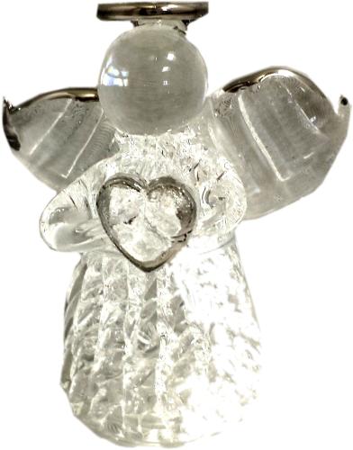 Die süße Schutzengel  Figur aus Glas  mit Herz