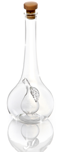 Glaskaraffe mit eingearbeiteter Birne, Mundgeblasen