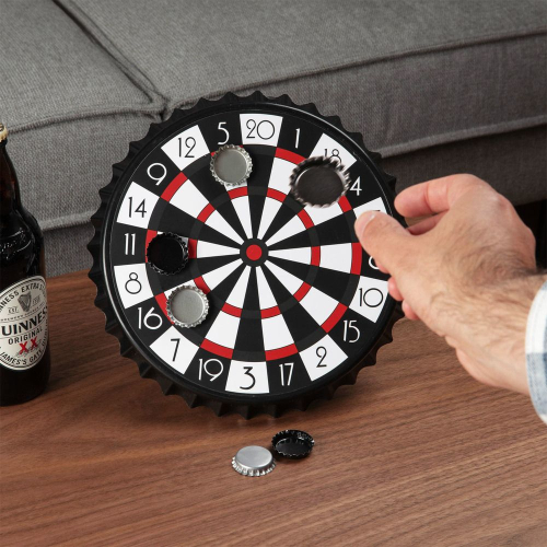 Preview: Dartscheibe für Flaschenstöpsel - Party Spickerscheibe-Tisch darten