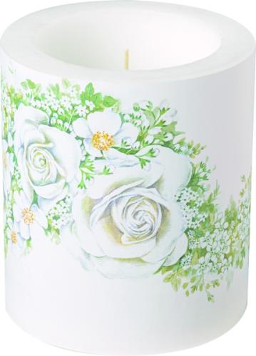 Das edle Windlicht Romantic Roses - Kerze zur Hochzeit - Hochzeitsdeko