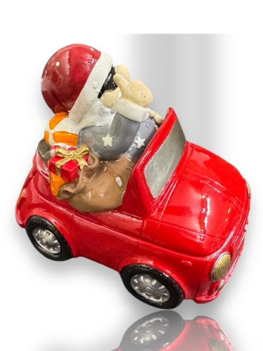 Preview: Spardose Cooler Santa in rotem Cabrio