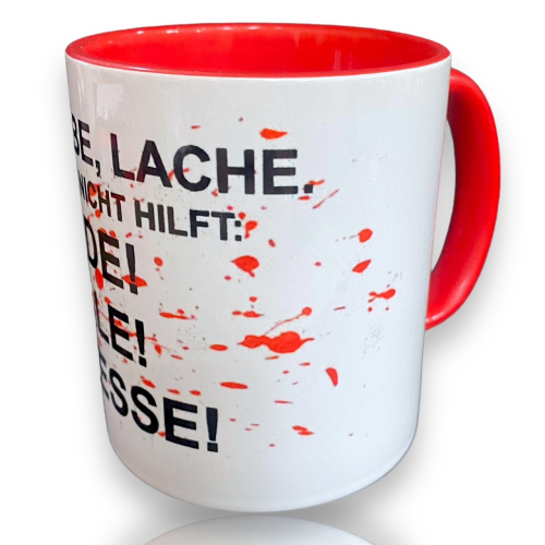 Preview: Kaffeehaferl für Genervte mit Aufdruck - Lade, Ziele, Schiesse