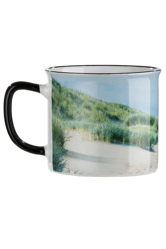 Preview: Keramiktasse Auszeit, XL Tasse in Strandoptik