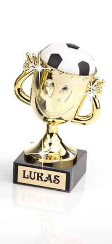 Fußball Pokal für Kinder - Funny Cup  incl. Gravur