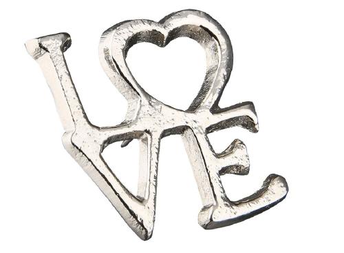 Kerzendeko Love mit Herz, Kerzenstecker im Set, Kerzenpin ca. 4 cm