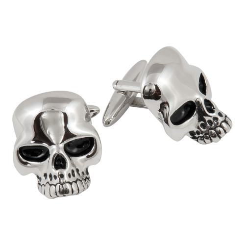 Die genialen Manschettenknöpfe Totenkopf-Silber